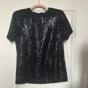 DKNY Black Sequin Women's Top